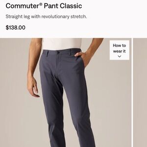 Rhône Commuter® Pant Classic. Size 28, 31” inseam. Worn once.